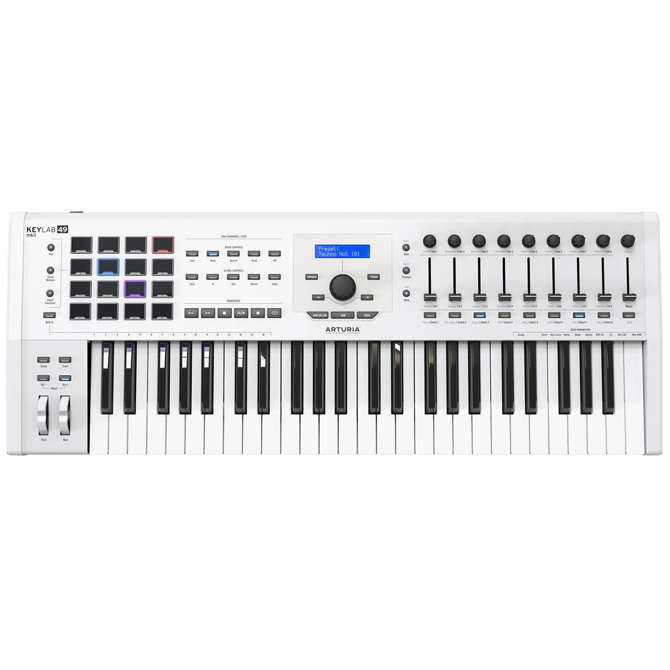 Arturia KeyLab MKII 49 White 49-Key USB/MIDI Keyboard Controller