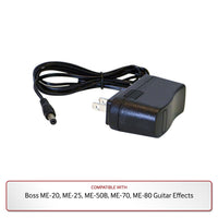 9V Power Supply for Boss ME-20, ME-25, ME-50B, ME-70, and ME-80 Guitar Effects