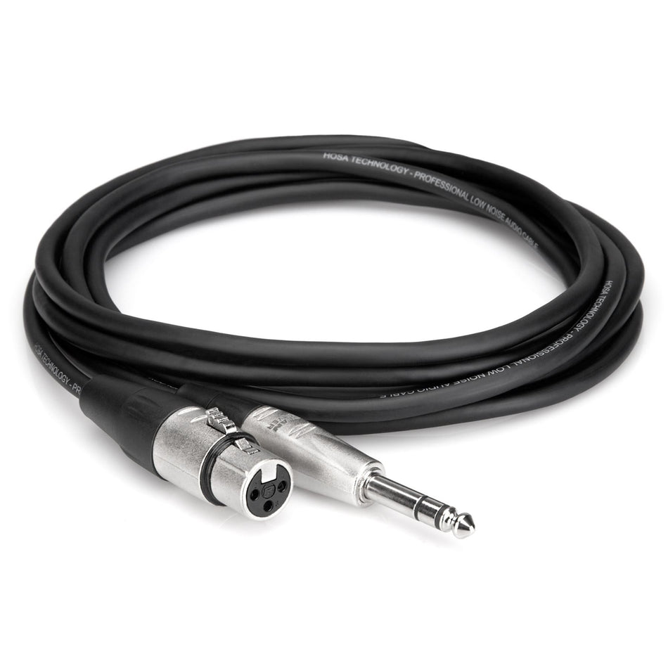 Hosa HXS-003 3-Foot Pro Balanced REAN XLR Female to 1/4" TRS Cable HXS003 Cord