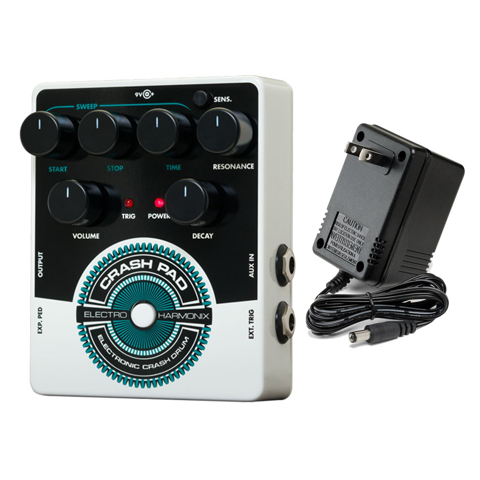 Electro-Harmonix Crash Pad Electronic Crash Drum Effects Pedal w/ Power Adapter