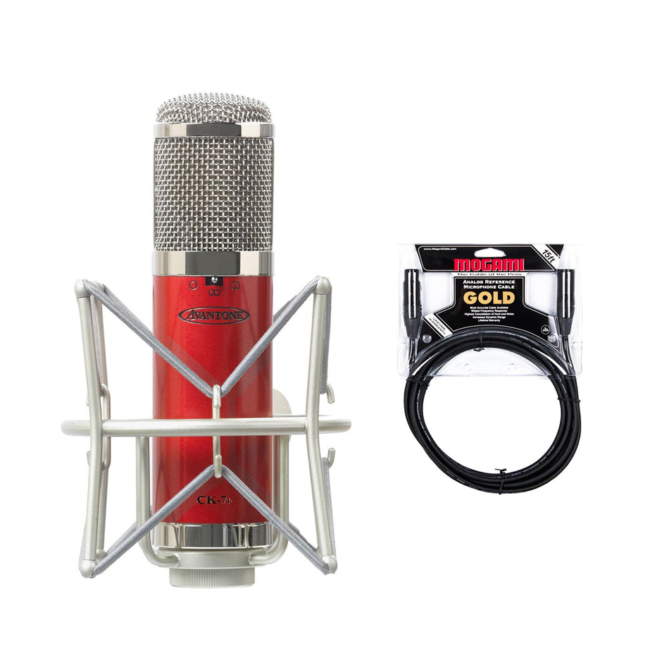Avantone CK-7+ Microphone w/ 15-Foot Mogami Gold Studio XLR Cable Bundle
