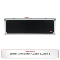 Gator Bass Road Case for Schecter Stiletto Custom-4, Custom-5, Custom-6