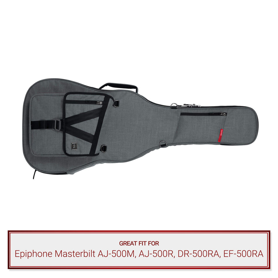 Grey Gator Case fits Epiphone Masterbilt AJ-500M, AJ-500R, DR-500RA, or EF-500RA