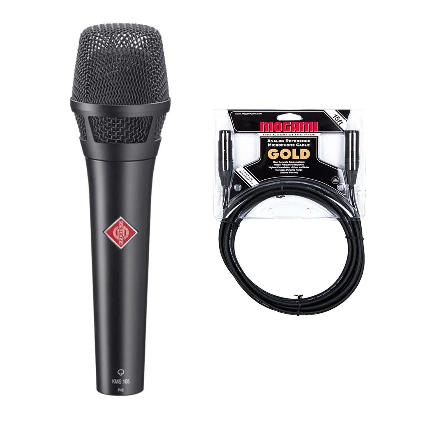 Neumann KMS 105 Microphone Bundle with 15-foot Mogami Gold Studio