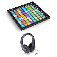 Novation Launchpad Mini MK3 Keyboard Controller Bundle with Samson Headphones