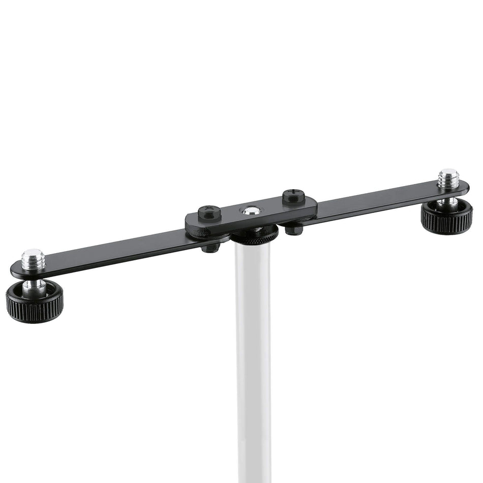 K&M 23510 Black Articulating Stereo Bar Microphone Attachment