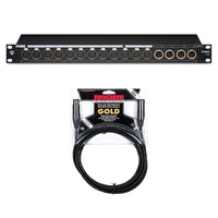 Black Lion BPR XLR 16-Point XLR Patchbay Bundle with Mogami Gold XLR Cable