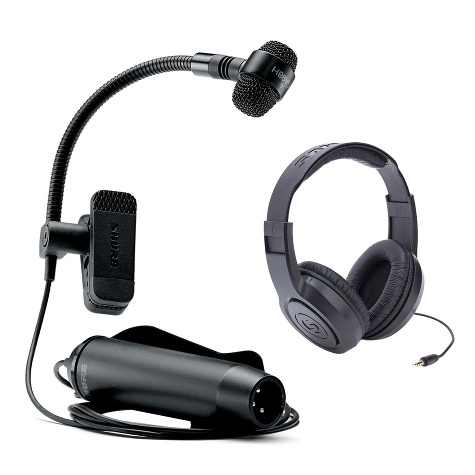 Shure PGA98H XLR Bundle with Samson SR350 Headphones