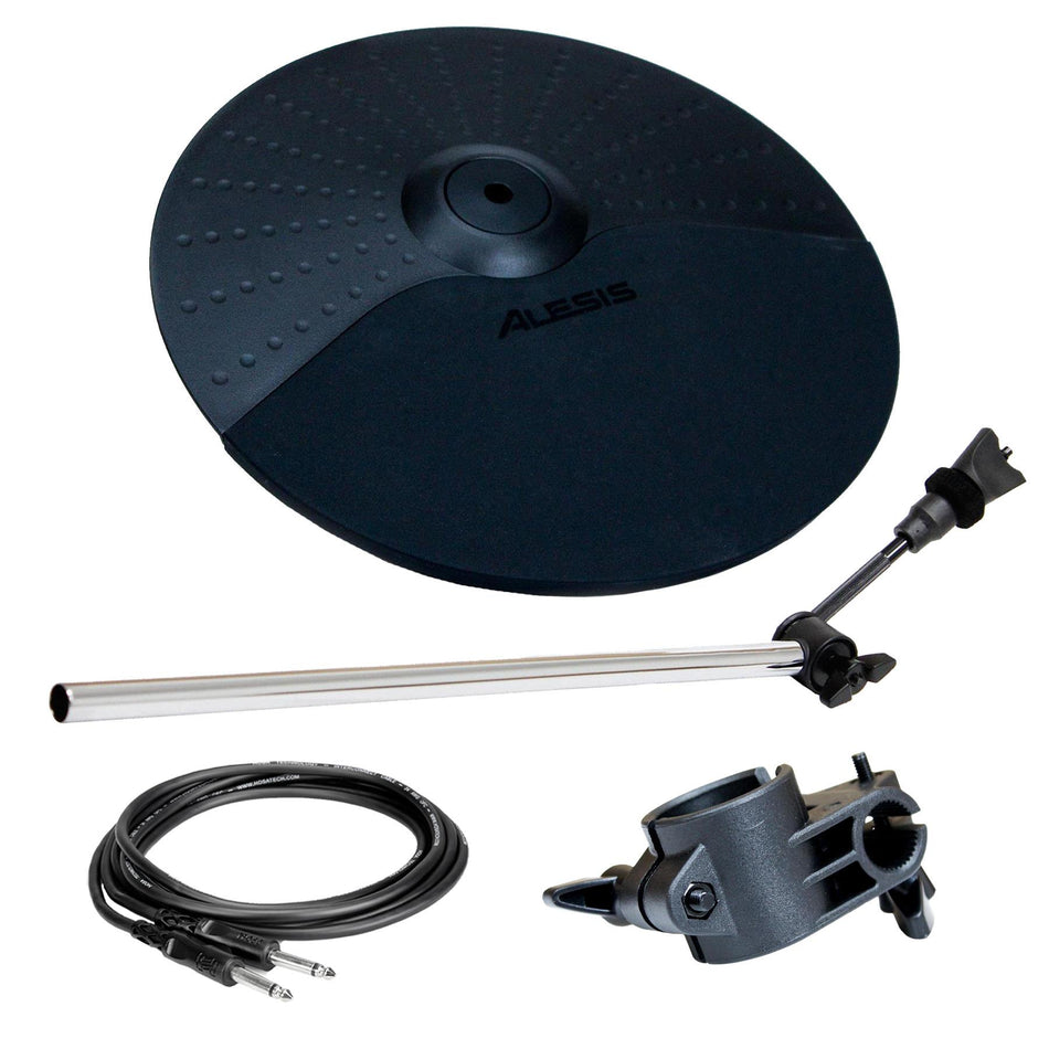 Alesis 10" Single-Zone Cymbal Pad w/ Long Support Arm, Clamp, Cable Bundle