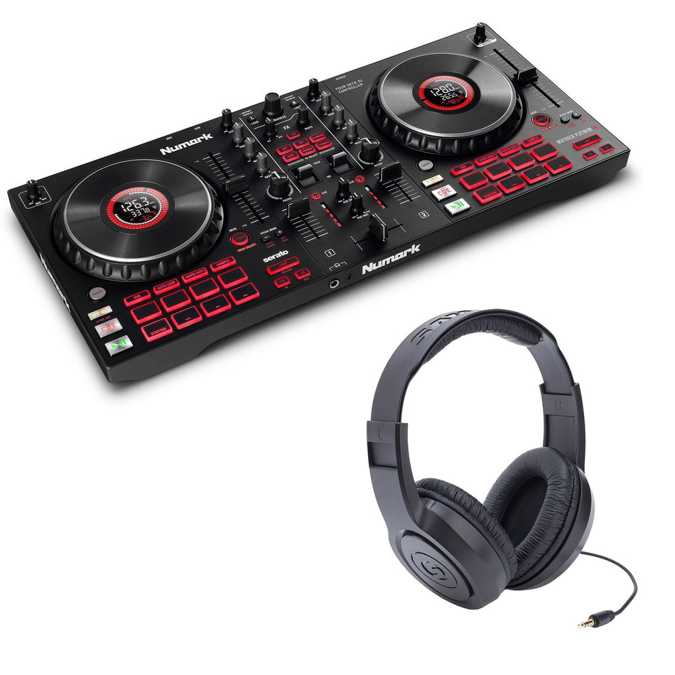 Numark Mixtrack Platinum FX Bundle with Samson SR350 Headphones