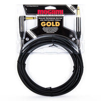Mogami Gold Instrument 18R Straight to Right Angle 1/4" TS Cable, 18 Foot