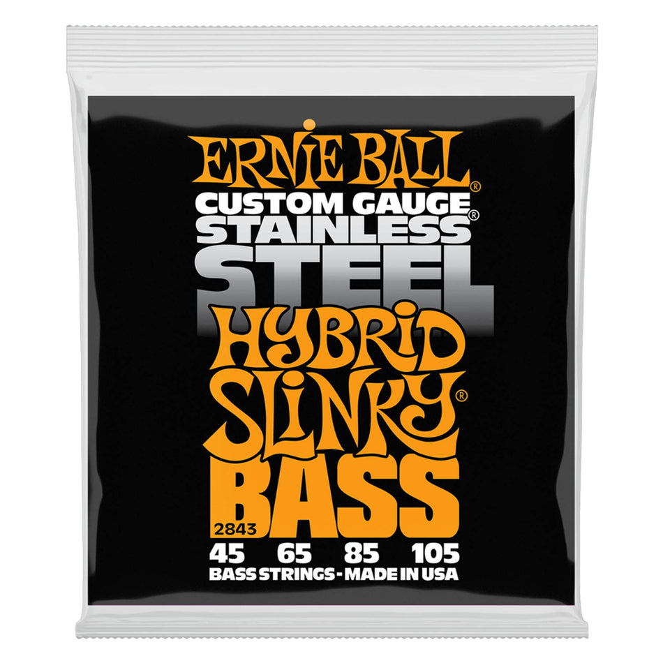 Ernie Ball P02843 Hybrid Slinky Stainless Steel Electric Bass Guitar Strings