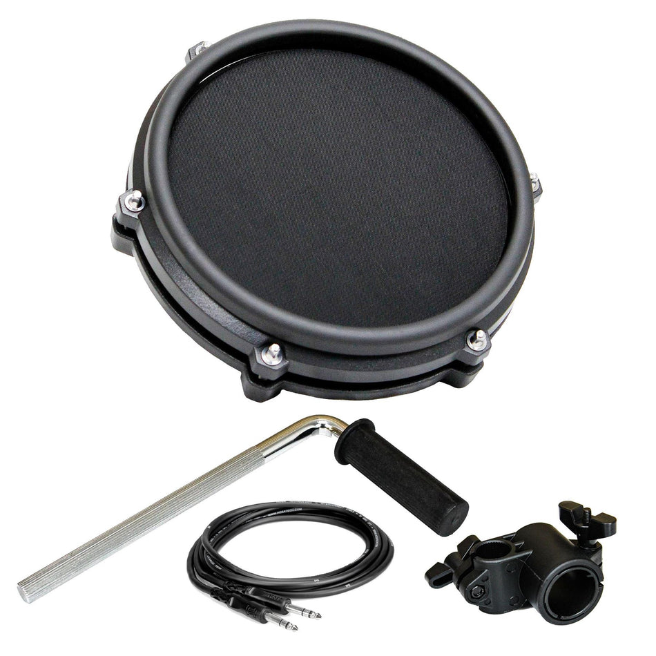 Alesis 8" Single Zone Mesh Drum Pad w/ L-Rod, Clamp, 1/4" TRS Cable Bundle