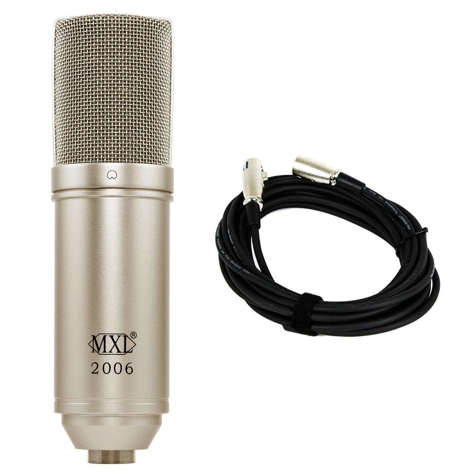 MXL 2006 Microphone w/ 20-foot XLR Cable Bundle