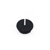 12mm Black Knob Cap with Indicator Line for Rane HC6, MP-24, SM26, PE-15