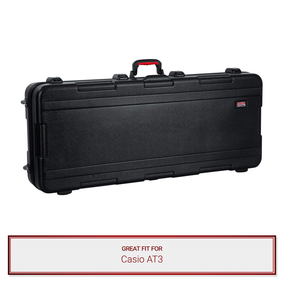 Gator ATA Molded Polyethylene 61-Key Keyboard Case with Wheels fits Casio AT3