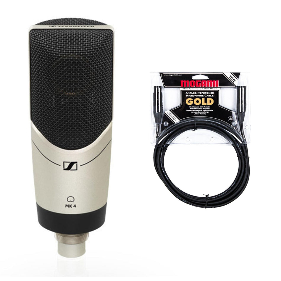 Sennheiser MK 4 Condenser Microphone Bundle with Mogami Gold Studio Cable