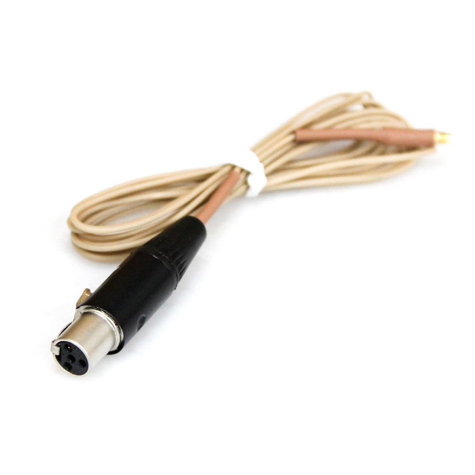 Mogan 6-foot Beige 1.2 mm OD CABLE-BG-1SH Cable for Shure TA4F Wireless 6ft Lav
