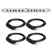 dbx 234s 2/3/4-Way Crossover Bundle with 4 10-foot Hosa Balanced TRS Cables