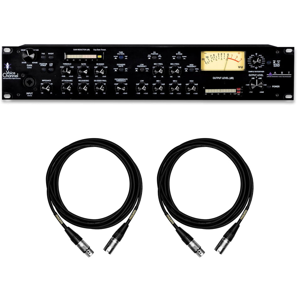 ART Voice Channel Vocal Channel Strip Bundle with 2 15-foot XLR Mogami Cables