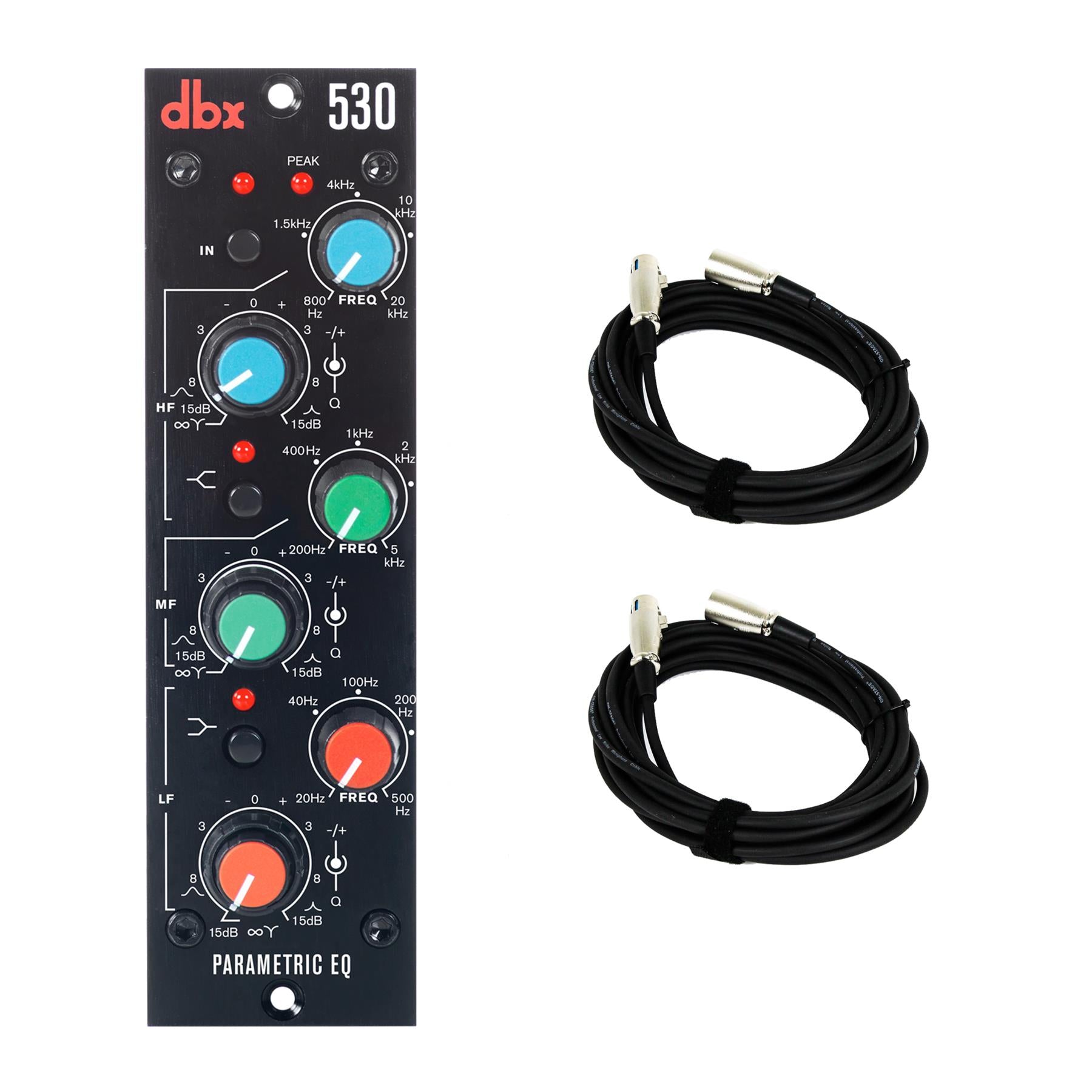 DBX 530 500-Series Parametric Equalizer Bundle with 2 20-foot XLR