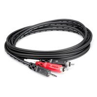 Hosa CMR-203 3-Foot 1/8" TRS to Dual RCA Stereo Breakout Cable