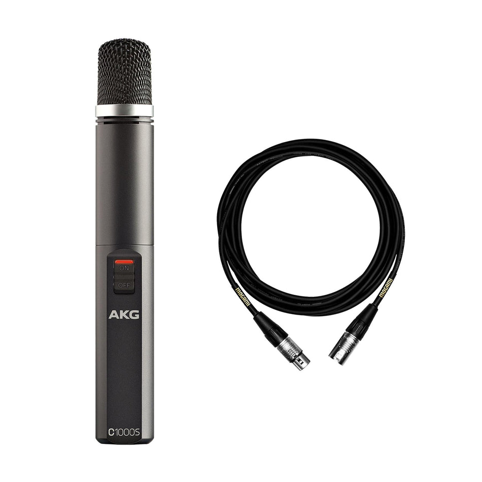 AKG C1000S V3 Microphone w/ Premium 15-foot XLR Mogami Cable Bundle