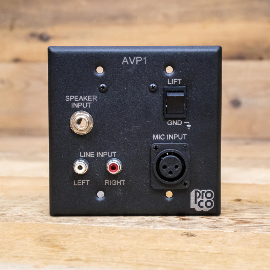 ProCo AVP-1 Wall Plate Audio/Video Interface, Black