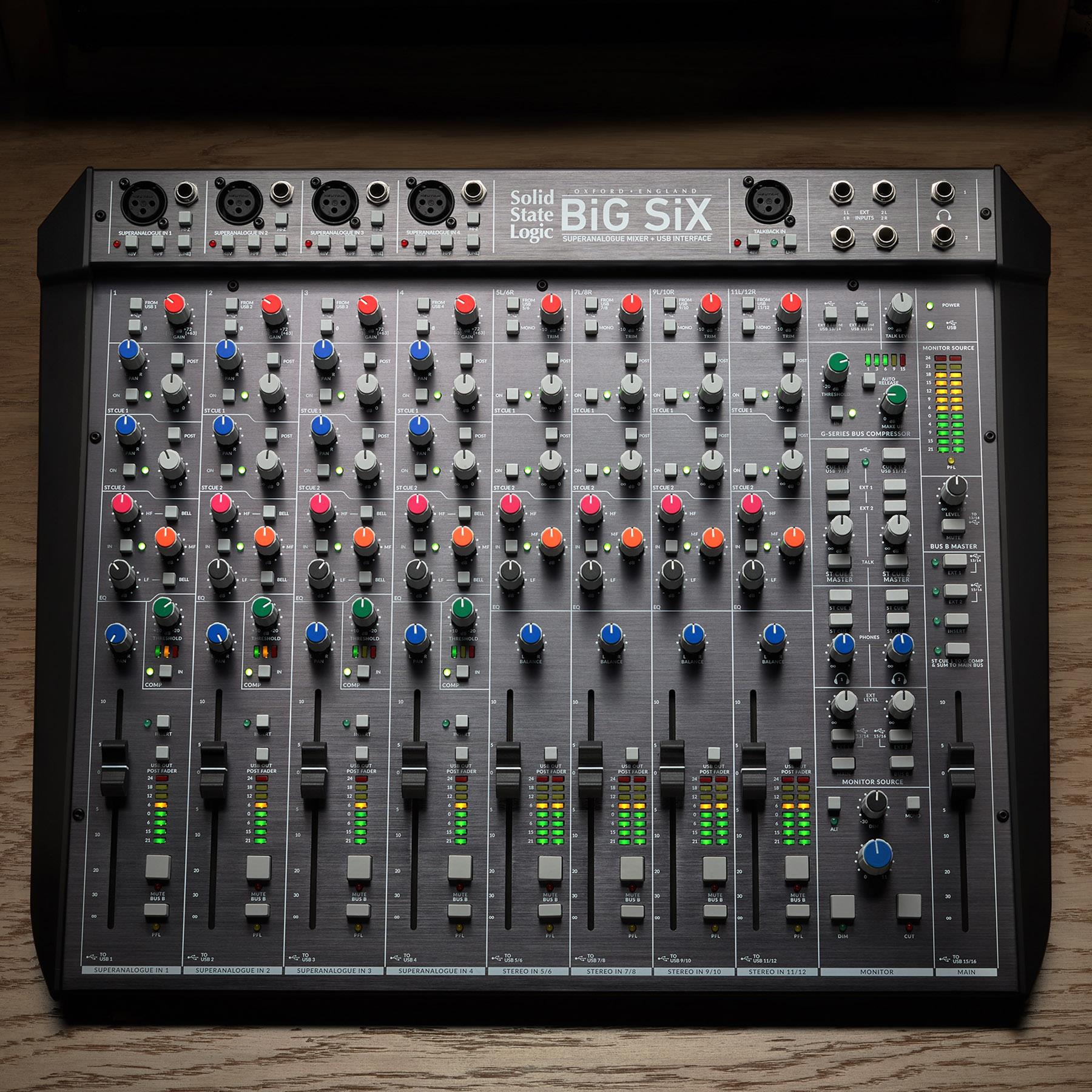 SSL BiG SiX Desktop Mixer & Audio Interface Studio Console with