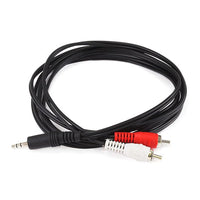 Monoprice Black 1/8" TRS to Dual RCA Stereo Patch Cable, 6-foot