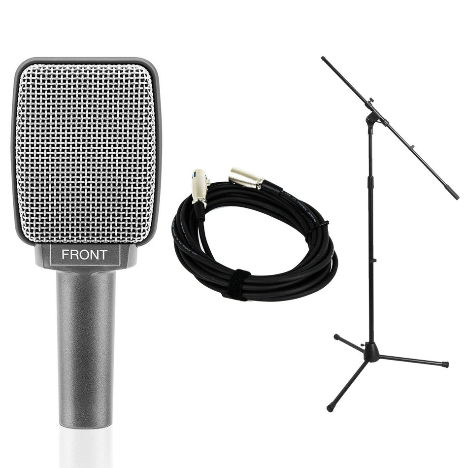 Sennheiser E609 Microphone w/ 20-foot XLR Cable & Stand Bundle