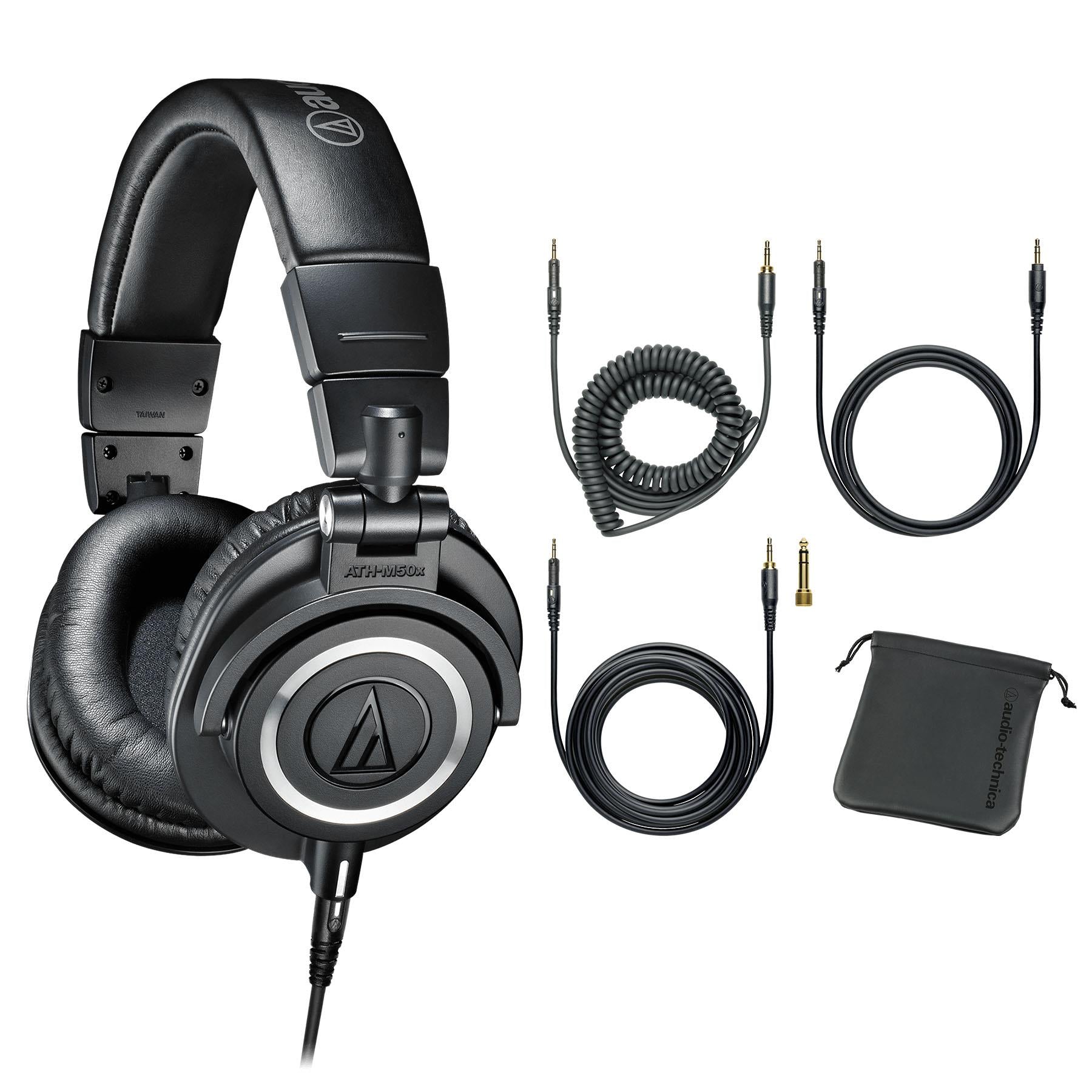 Audio-Technica ATH-M50X Black Headphones w/ On-Stage HA4000 Headphone –  Pixel Pro Audio