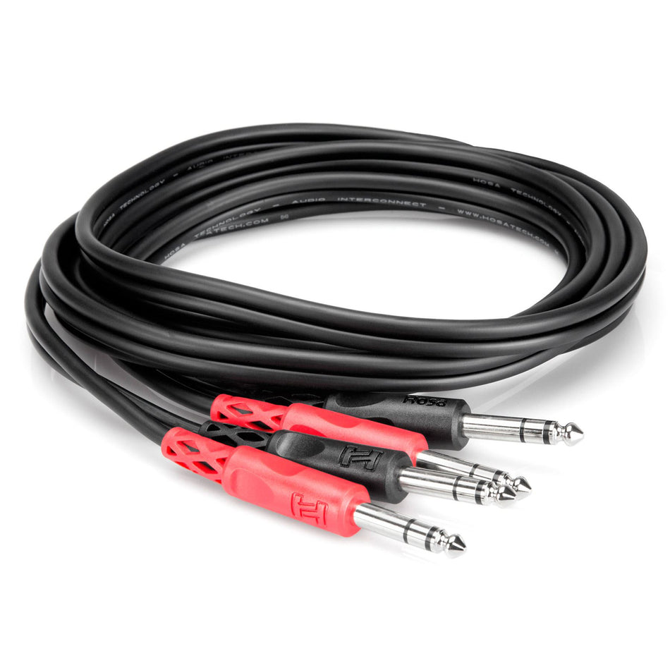 Hosa CSS-201 3-Foot Dual 1/4" TRS to Same Balanced Cable Stereo 2-Channel CSS201