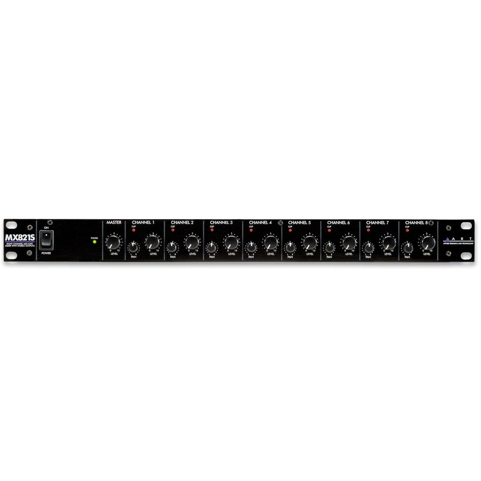 ART MX821S 8-Channel Mic/Line MIxer w/ Stereo Outputs - MX821 MX-821 S