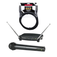Audio-Technica ATW-902a Handheld Wireless System Bundle with Mogami Gold Cable