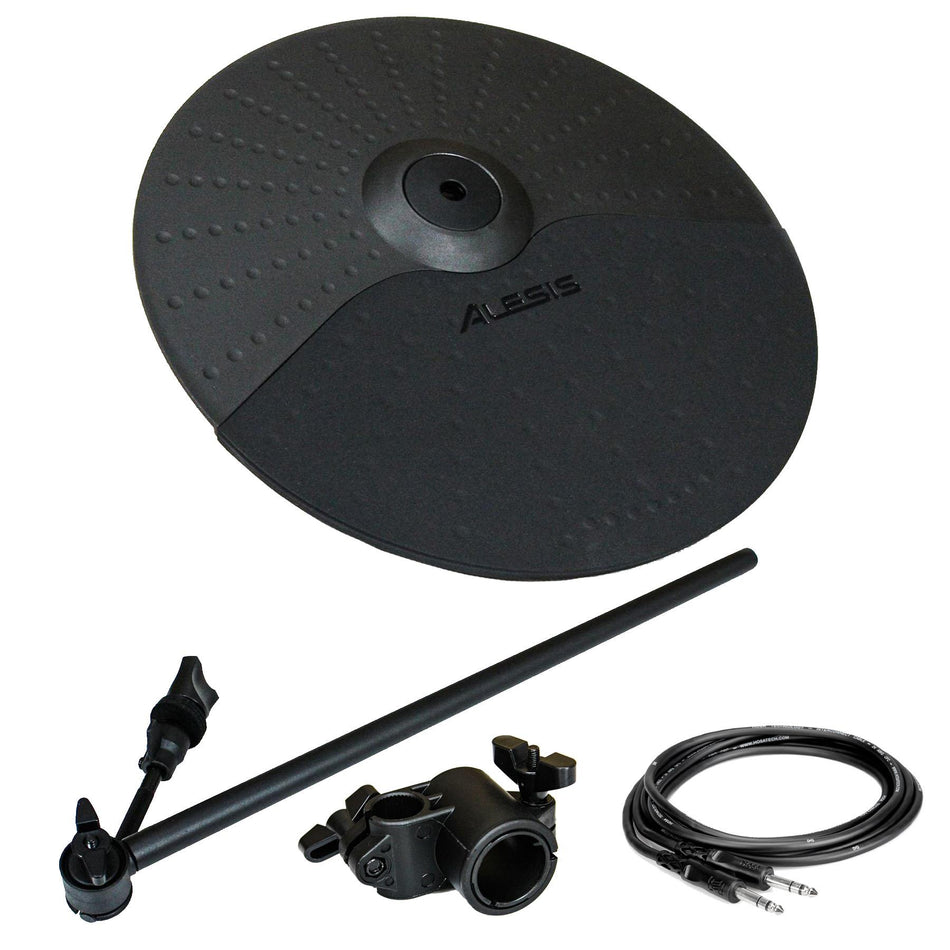 Alesis 10" Cymbal with Choke Bundle with Long Support Arm, Clamp, Cable