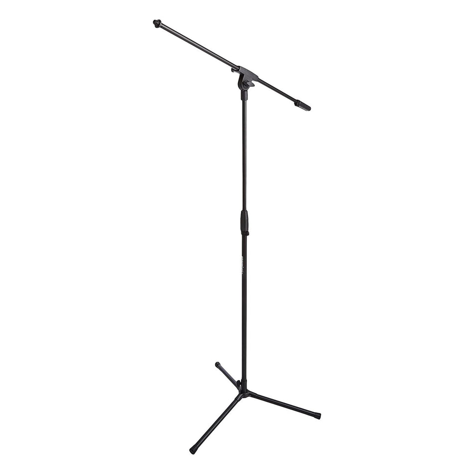 Black Tripod Base Microphone Stand with Boom