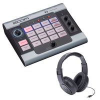 Zoom V3 Multi-Effects Vocal Processor Bundle with Samson SR350 Headphones