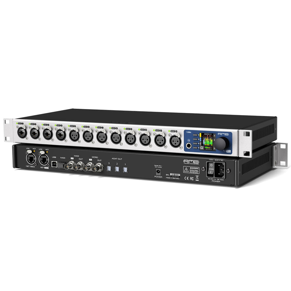 RME 12Mic 12-channel Digitally Controlled Microphone Preamplifier with AVB & MADI