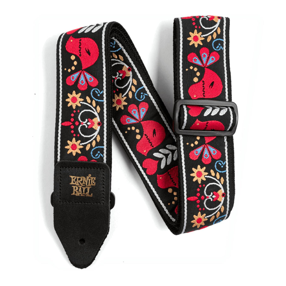 Ernie Ball 4667 Redbird Rising Classic Jacquard Adjustable 2" Wide Guitar or Bass Strap
