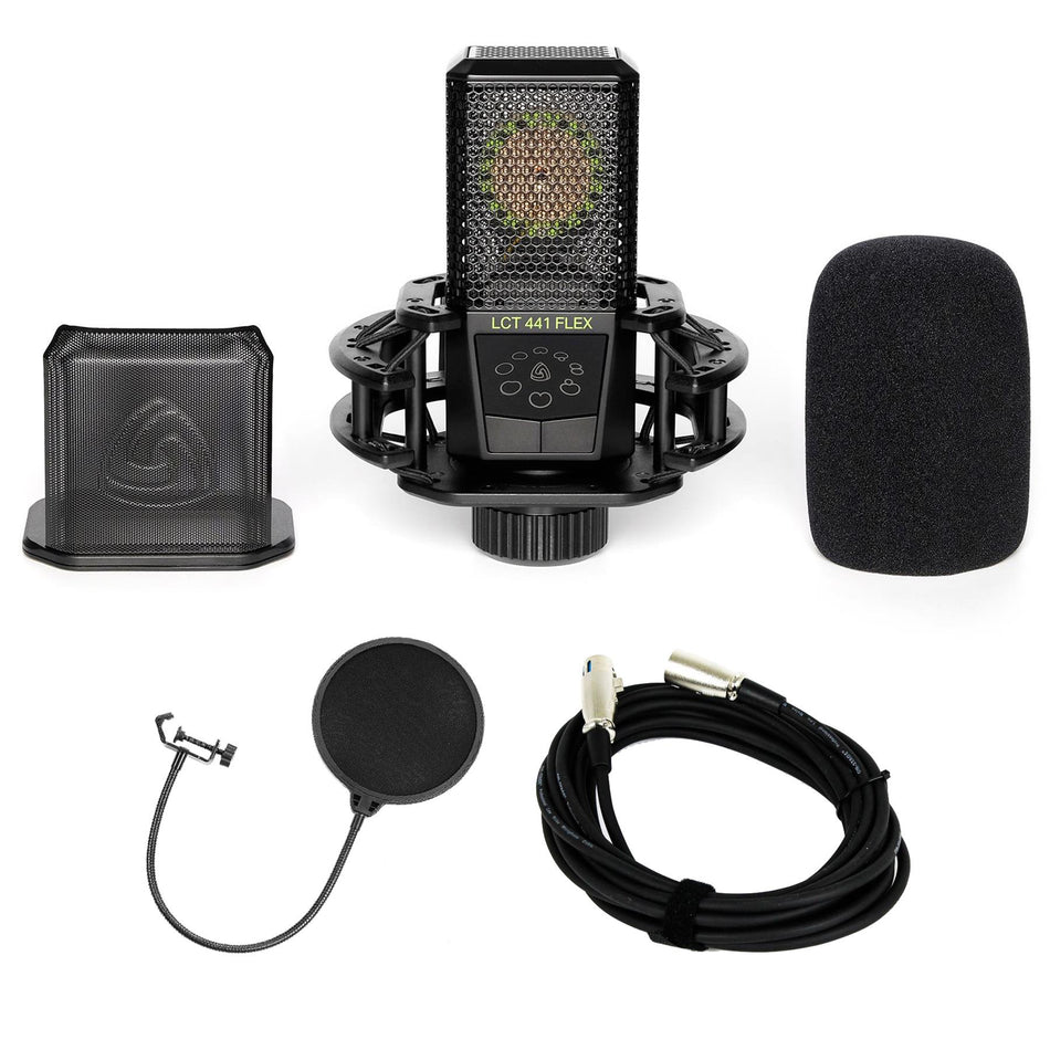 Lewitt LCT-441 Flex Microphone w/ 20-foot XLR Cable & Pop Filter Bundle