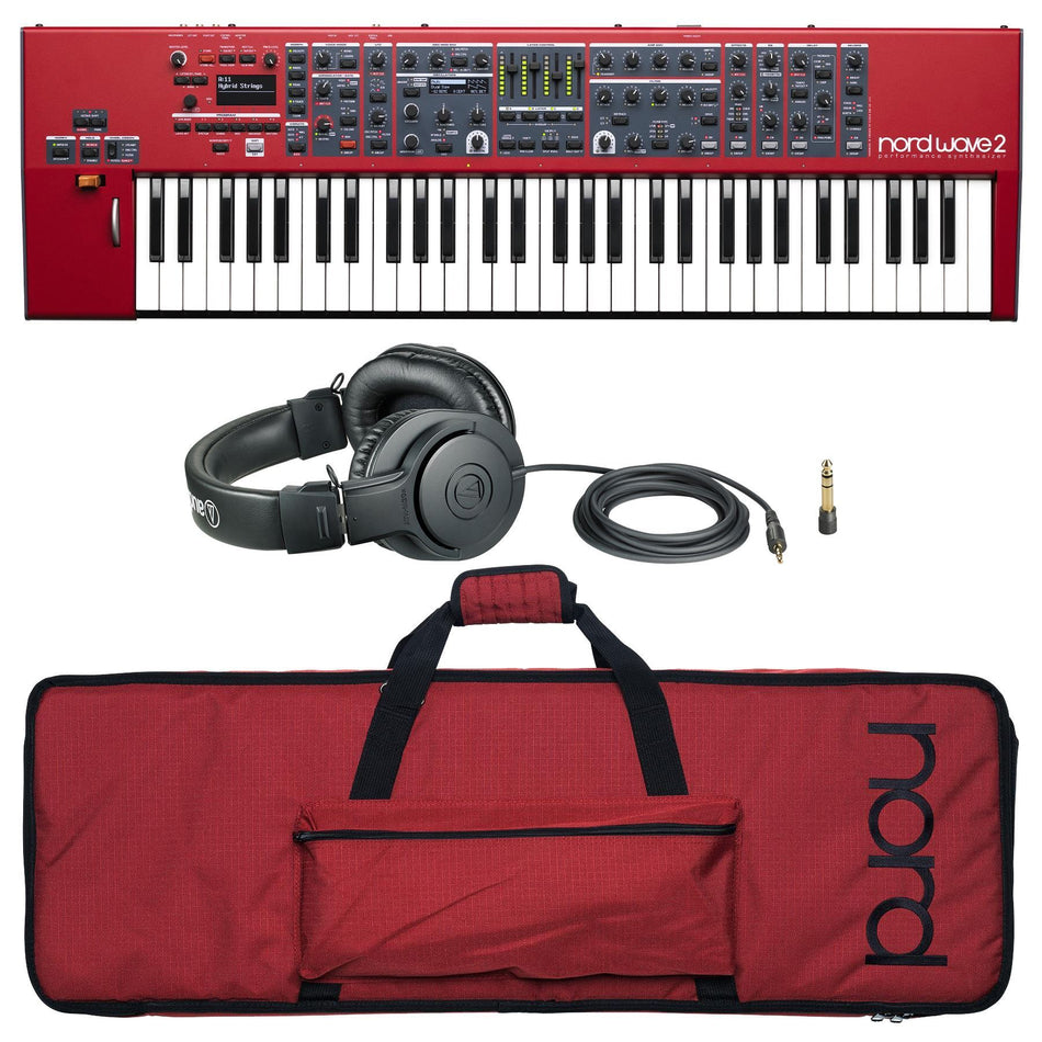 Nord Wave 2 Synthesizer Bundle with Nord GB61 Case & Audio-Technica ATH-M20x