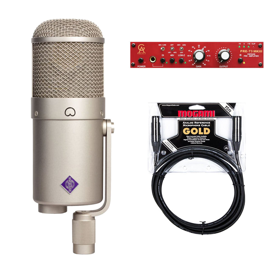 Neumann U47 FET Studio Microphone Bundle with Golden Age Project PRE73 MK3 & Mogami Gold XLR Cable
