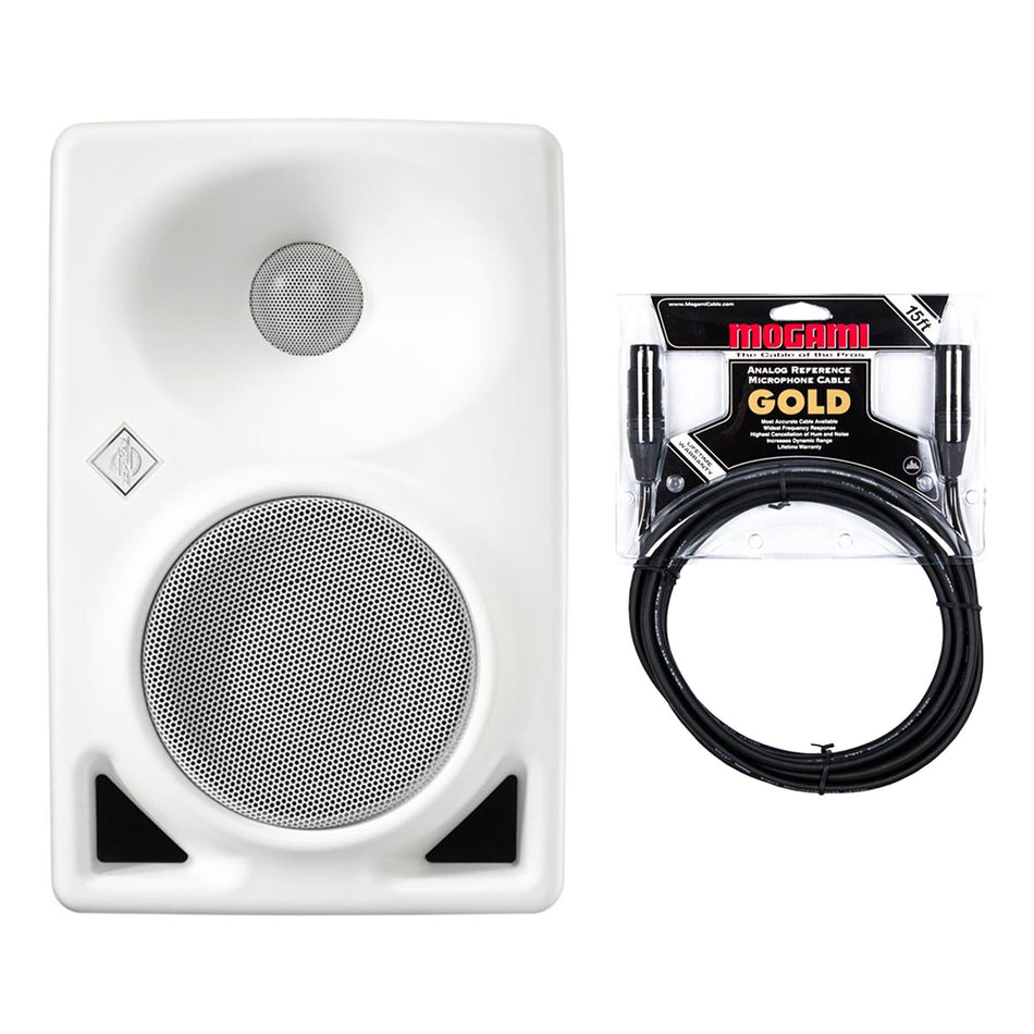 Neumann KH 80 DSP A W 4" Studio Monitor (White Finish) Bundle with Mogami Gold XLR Cable
