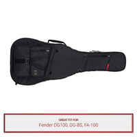 Gator Charcoal Transit Case fits Fender DG100, DG-8S, FA-100