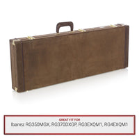 Gator Vintage Brown Case fits Ibanez RG350MGX, RG370DXGP, RG3EXQM1, RG4EXQM1
