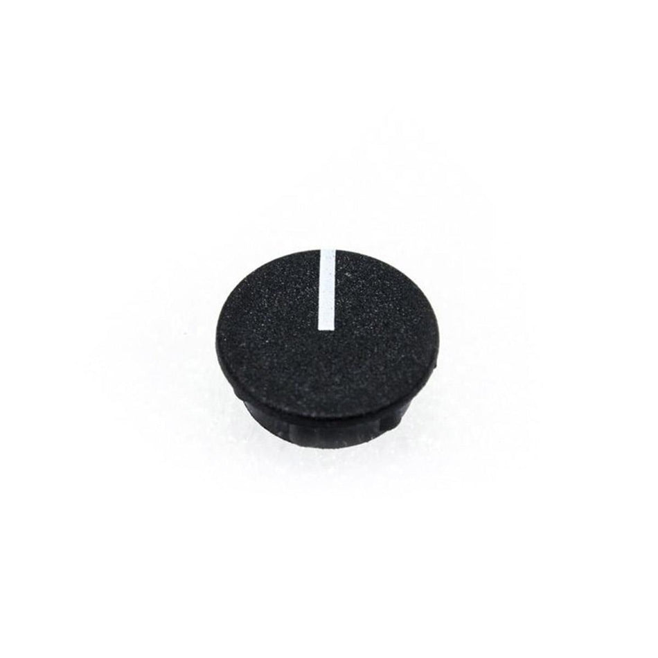 PixelGear 12mm Black Knob Cap with White Indicator Line