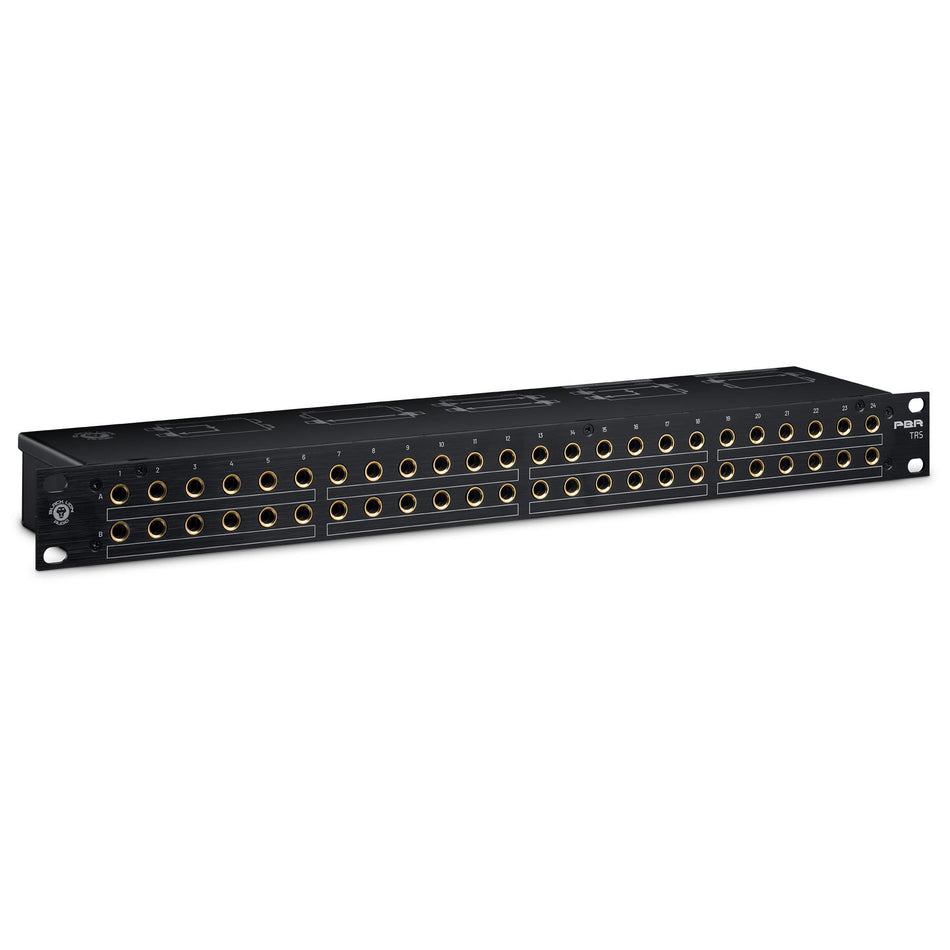 Black Lion Audio PBR TRS Rackmount 48-Point Gold Plated 1/4" TRS Patchbay