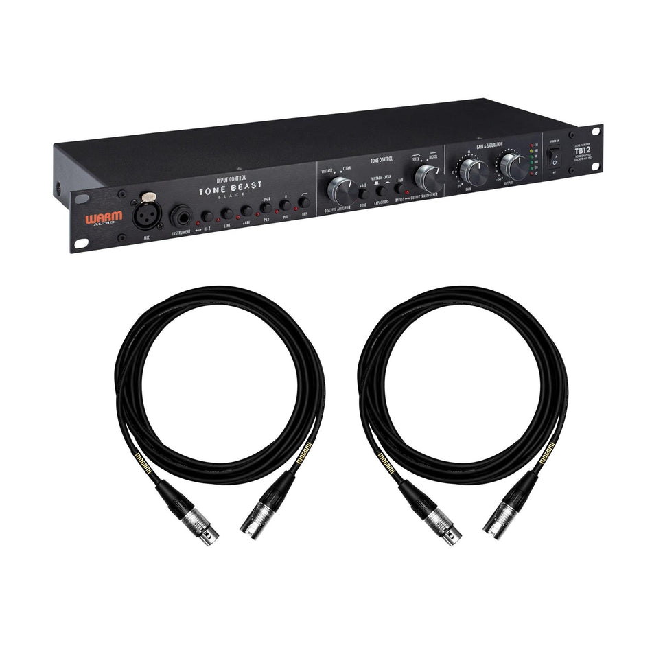 Warm Audio TB12 Tone Beast Black Mic Preamp Bundle with Mogami XLR Cables