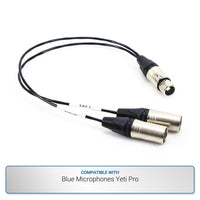 RapcoHorizon 1-Foot 5-Pin XLR to Stereo 3-Pin XLR Y-Cable compatible with Blue Yeti Pro Microphone